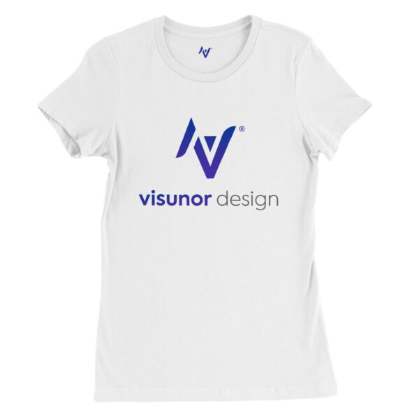 Visunor Design Premium T-shirt med rund hals til dame