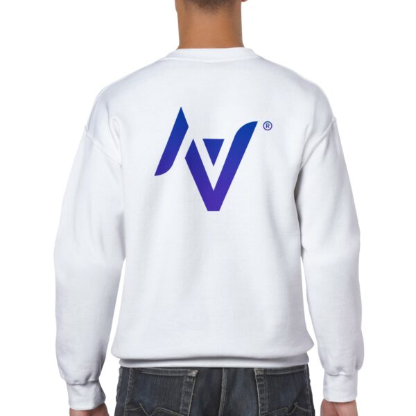 Visunor Group AS Klassisk unisex sweatshirt med rund hals hvit / grå