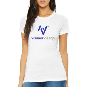 Visunor Design Premium T-shirt med rund hals til dame