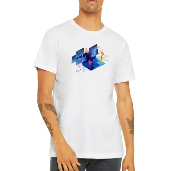 Visunor ® Premium unisex T-shirt med rund hals. Datamaskin-design