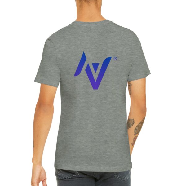 Visunor ® Premium unisex T-shirt med rund hals grå og hvit