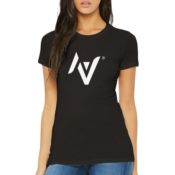 Visunor ® Premium T-shirt med rund hals til dame svart
